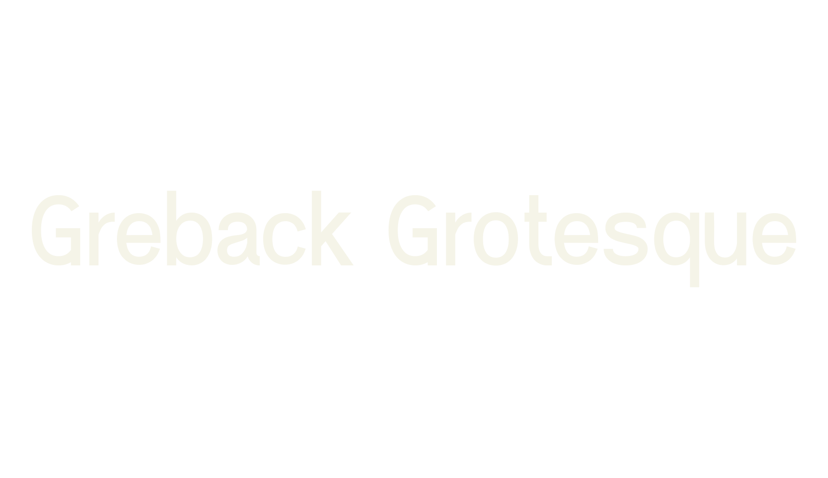 Greback Grotesque, sans font preview