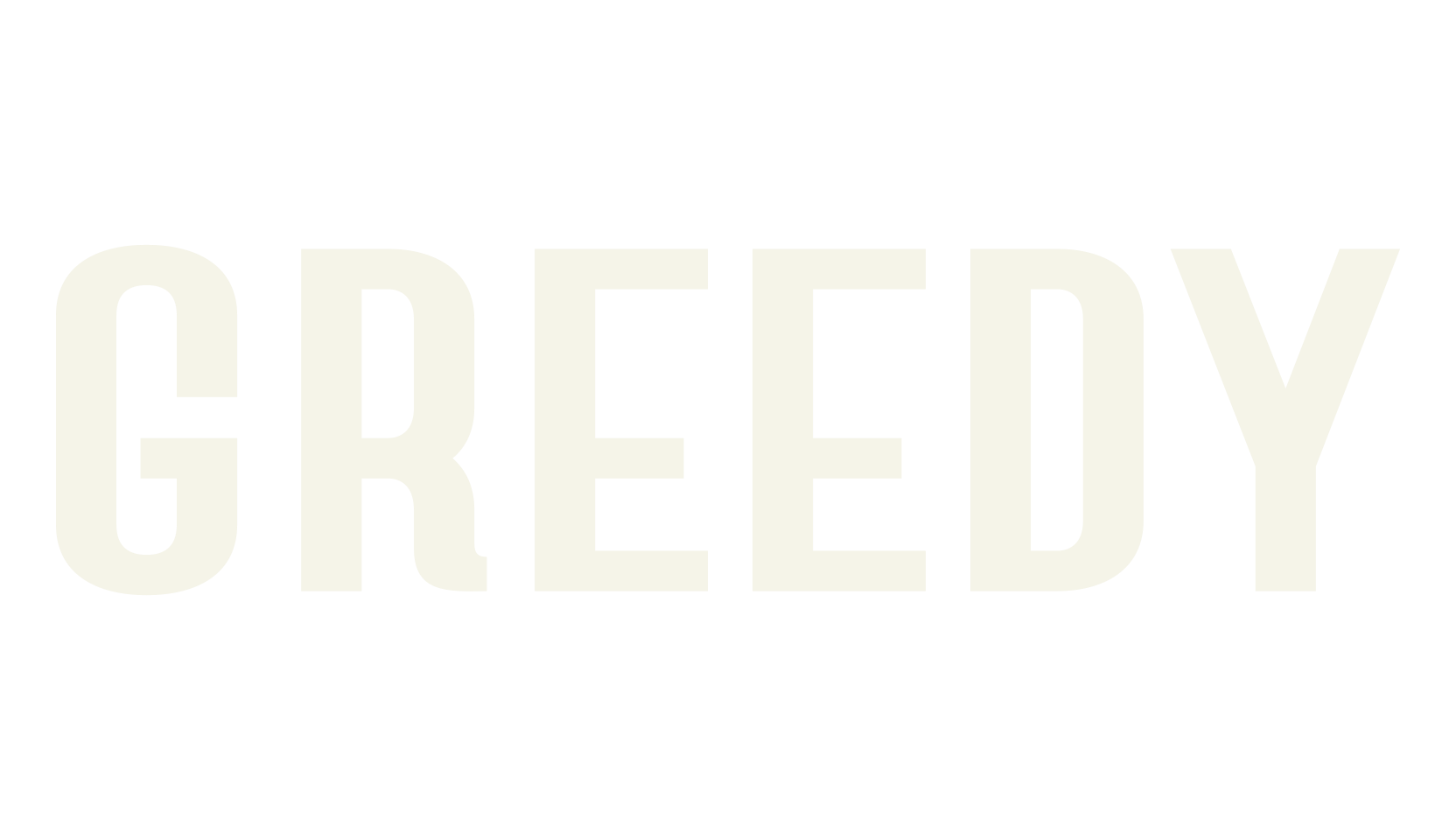 Greedy, letter font preview