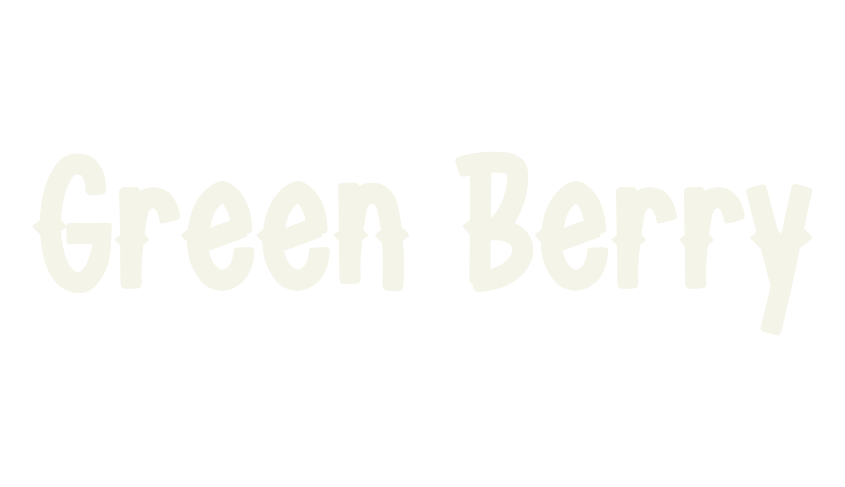 Green Berry, logo font preview