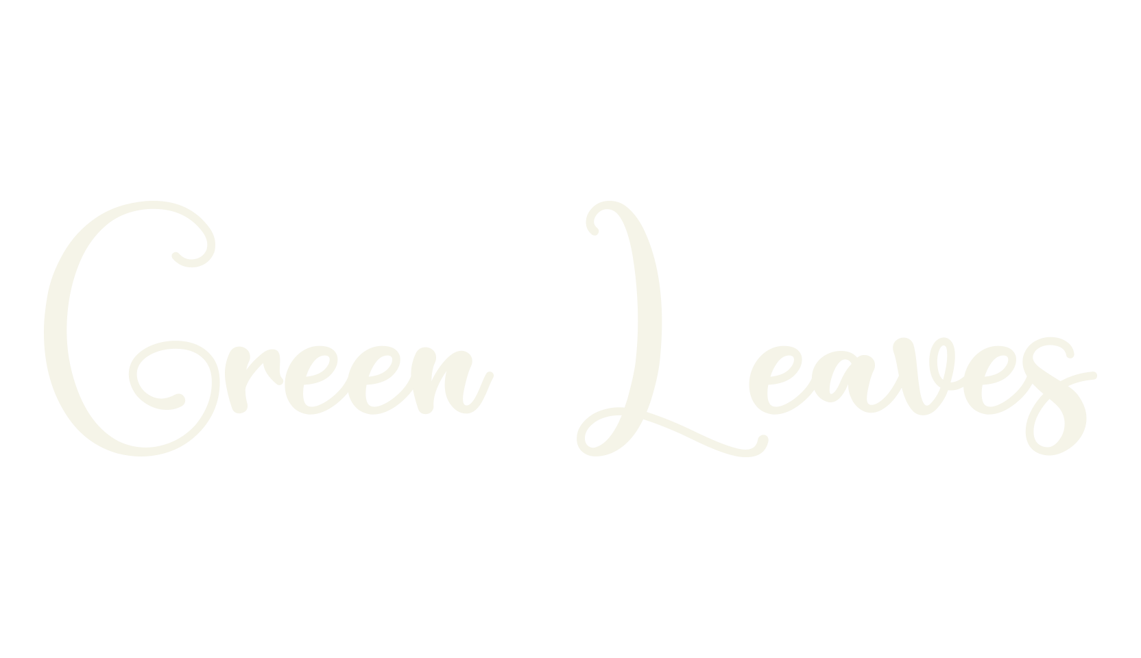 Green Leaves, hand lettering font preview