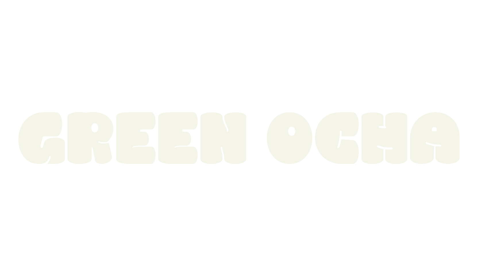 GREEN OCHA, cartoon font preview