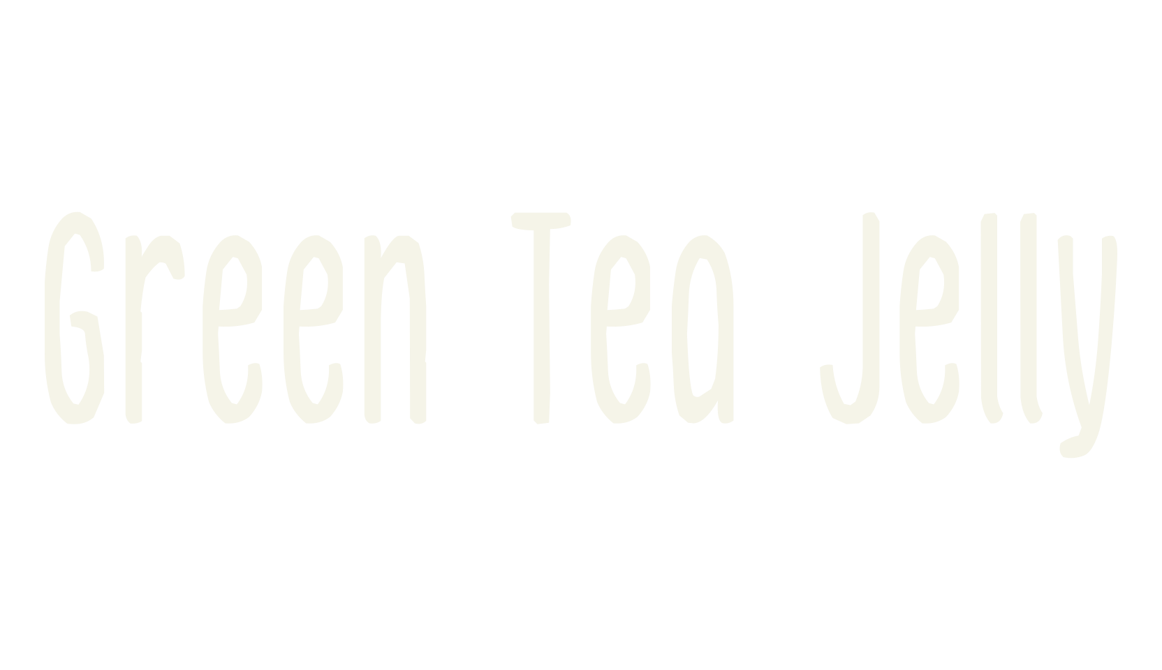 Green Tea Jelly, narrow font preview