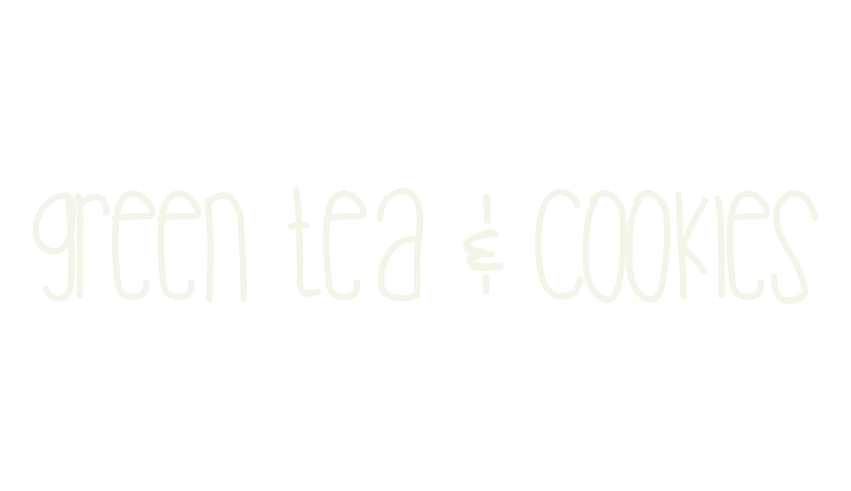 Green Tea & Cookies, handwritten font preview