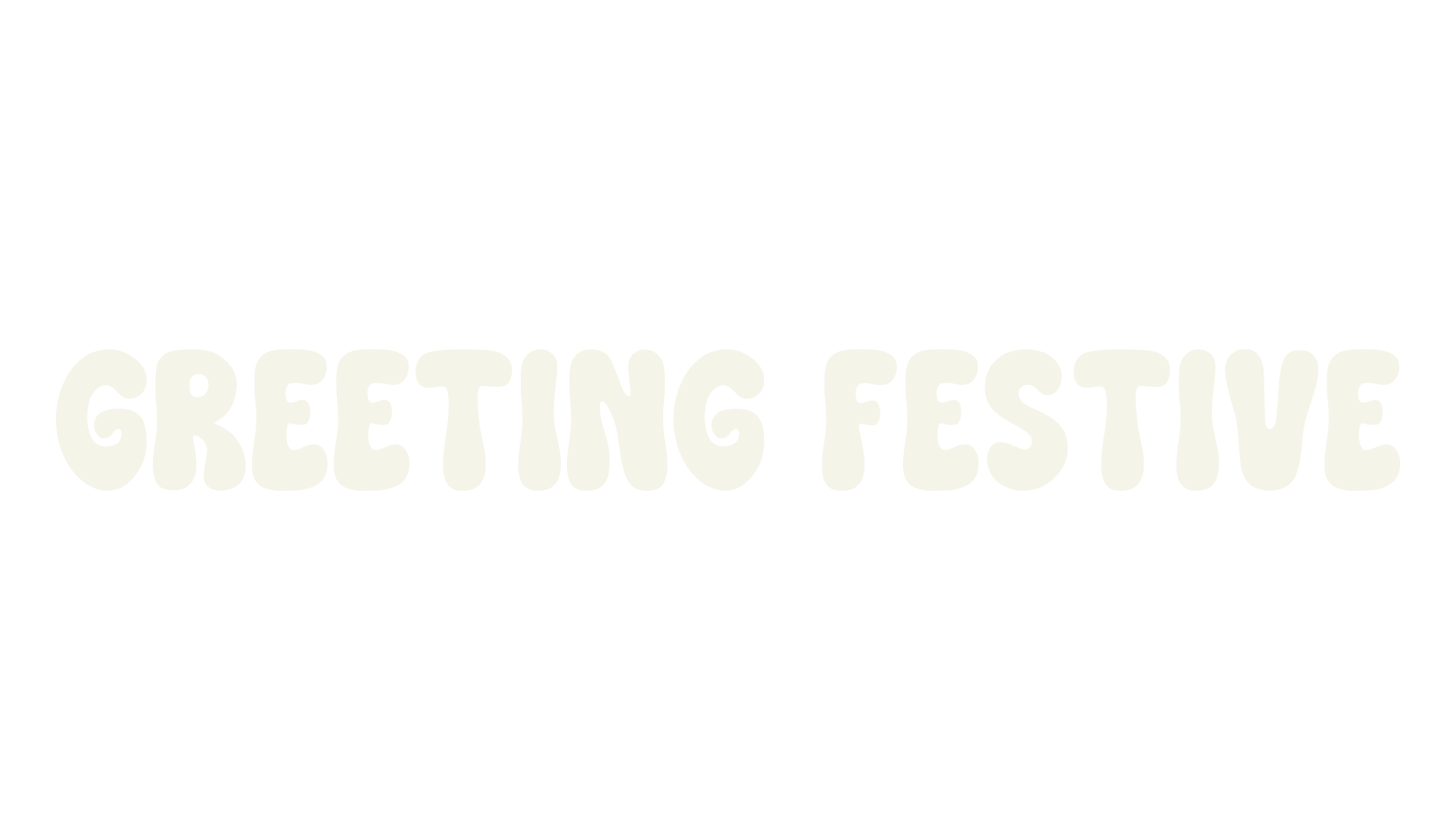 Greeting Festive, cartoon font preview