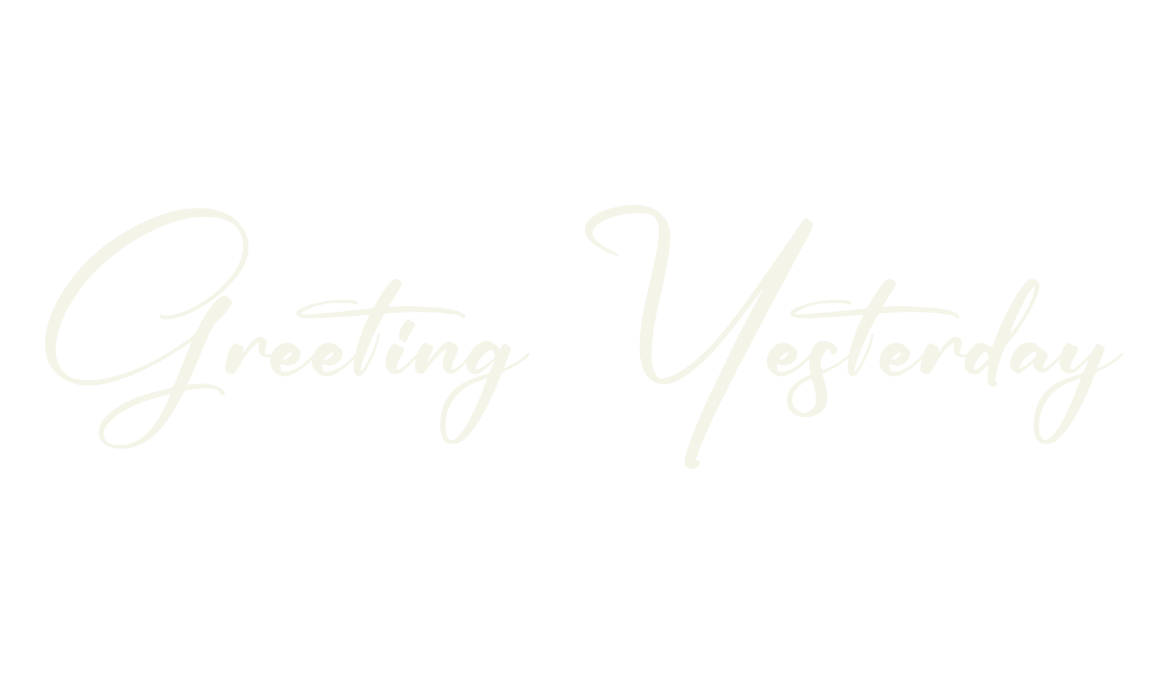 Greeting Yesterday, script font preview