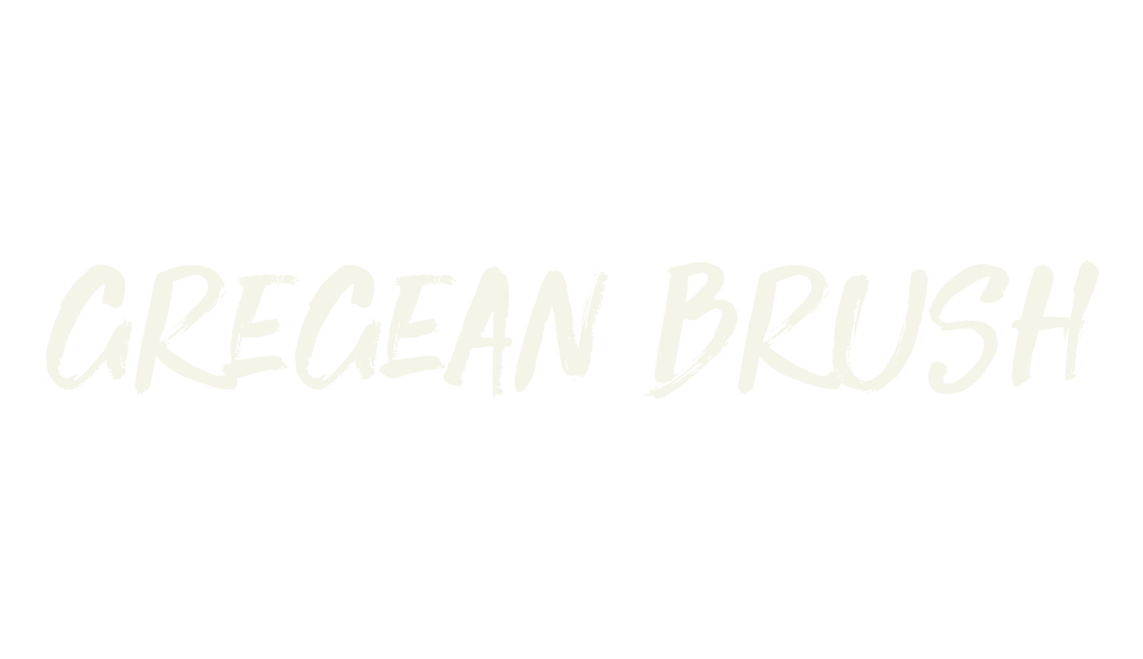 Gregean Brush, printing font preview