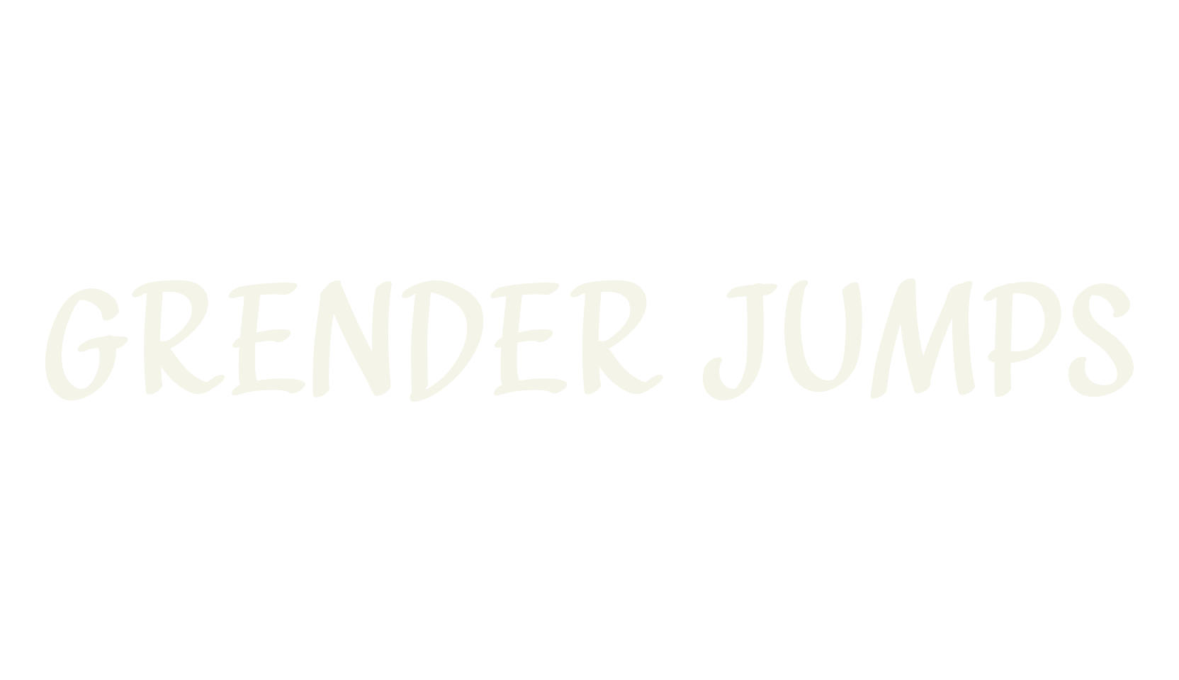 GRENDER JUMPS, cartoon font preview
