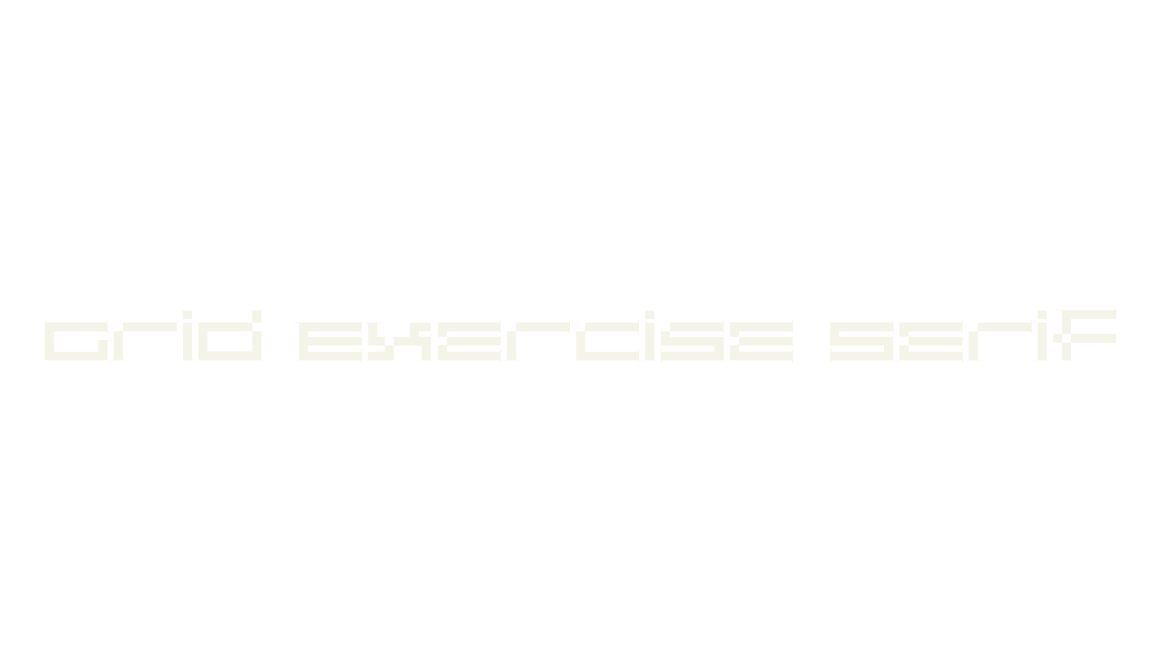 Grid Exercise Serif, display market font preview