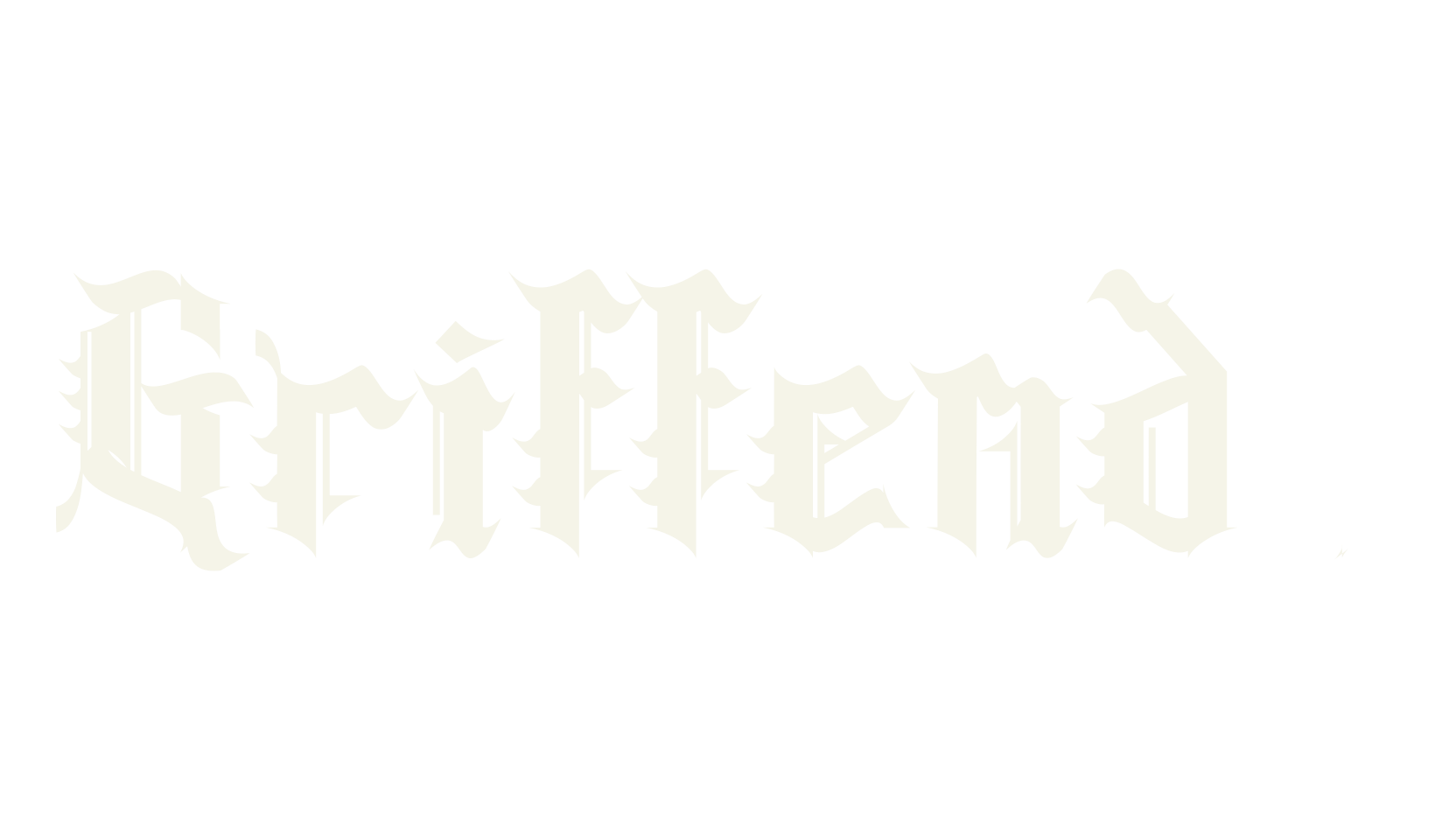Griffends, old english font preview