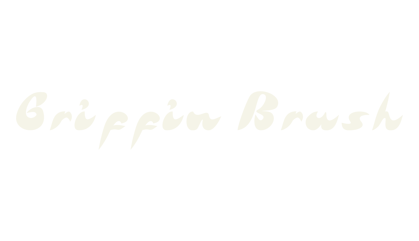 Griffin Brush, fashion sign font preview