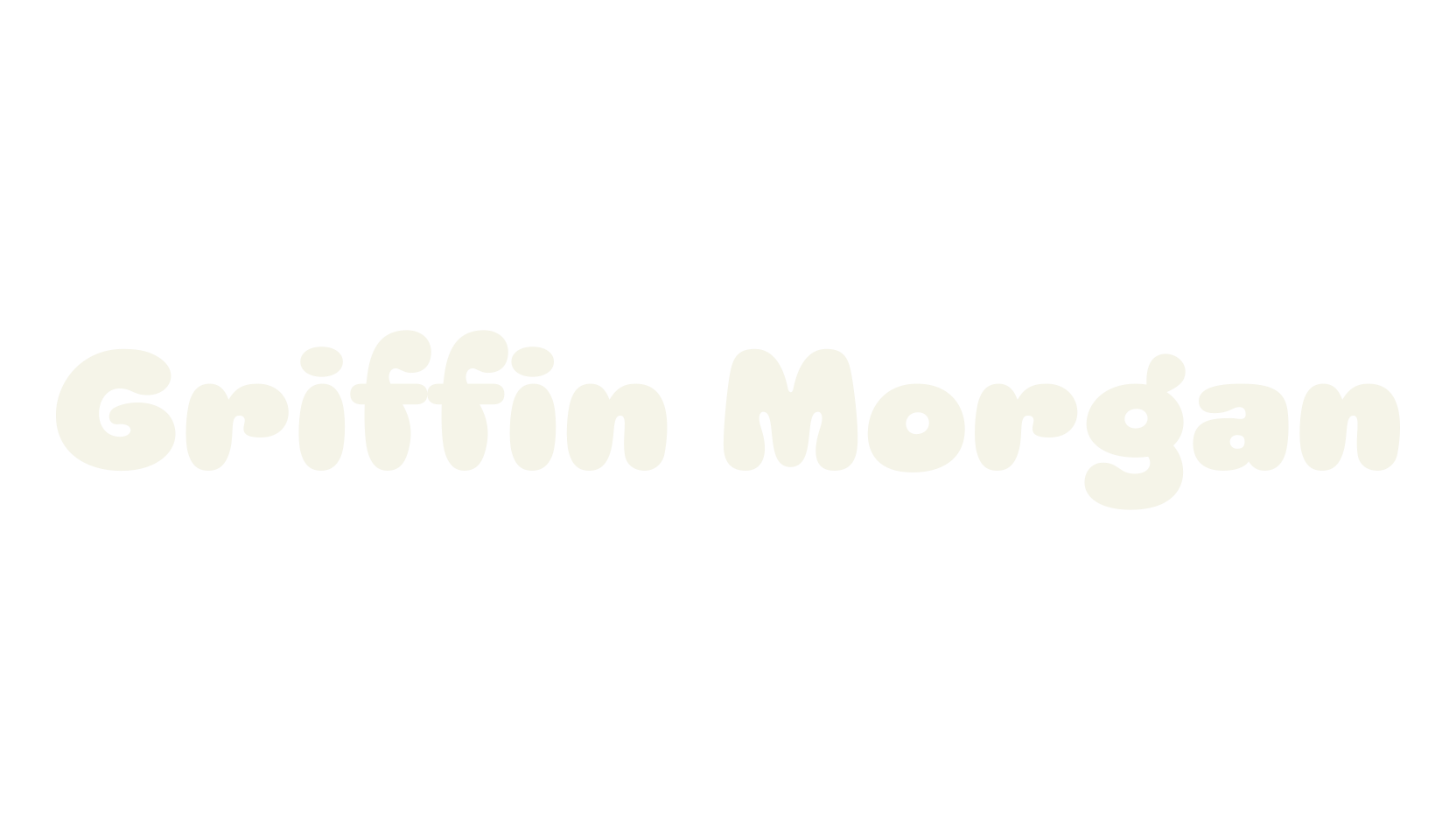Griffin Morgan, bubble letters font preview