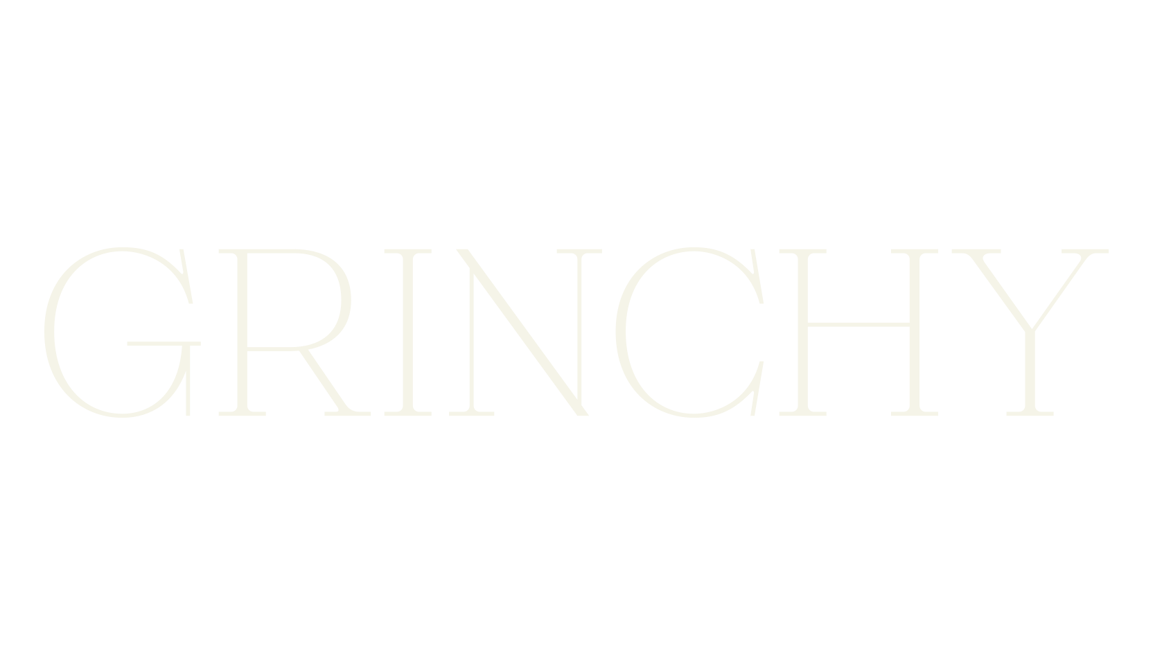 Grinchy, letter font preview