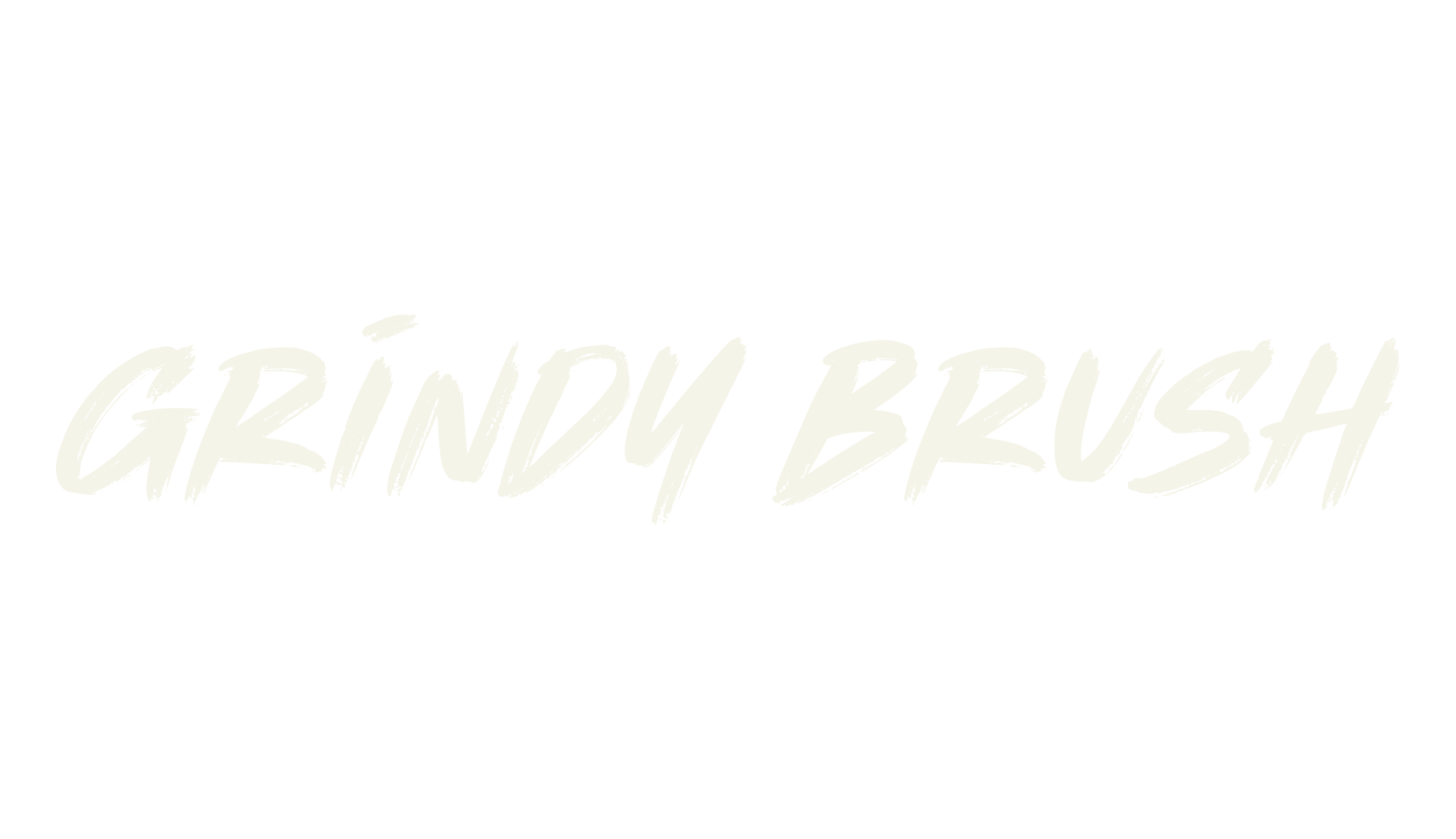 Grindy Brush, brush font preview