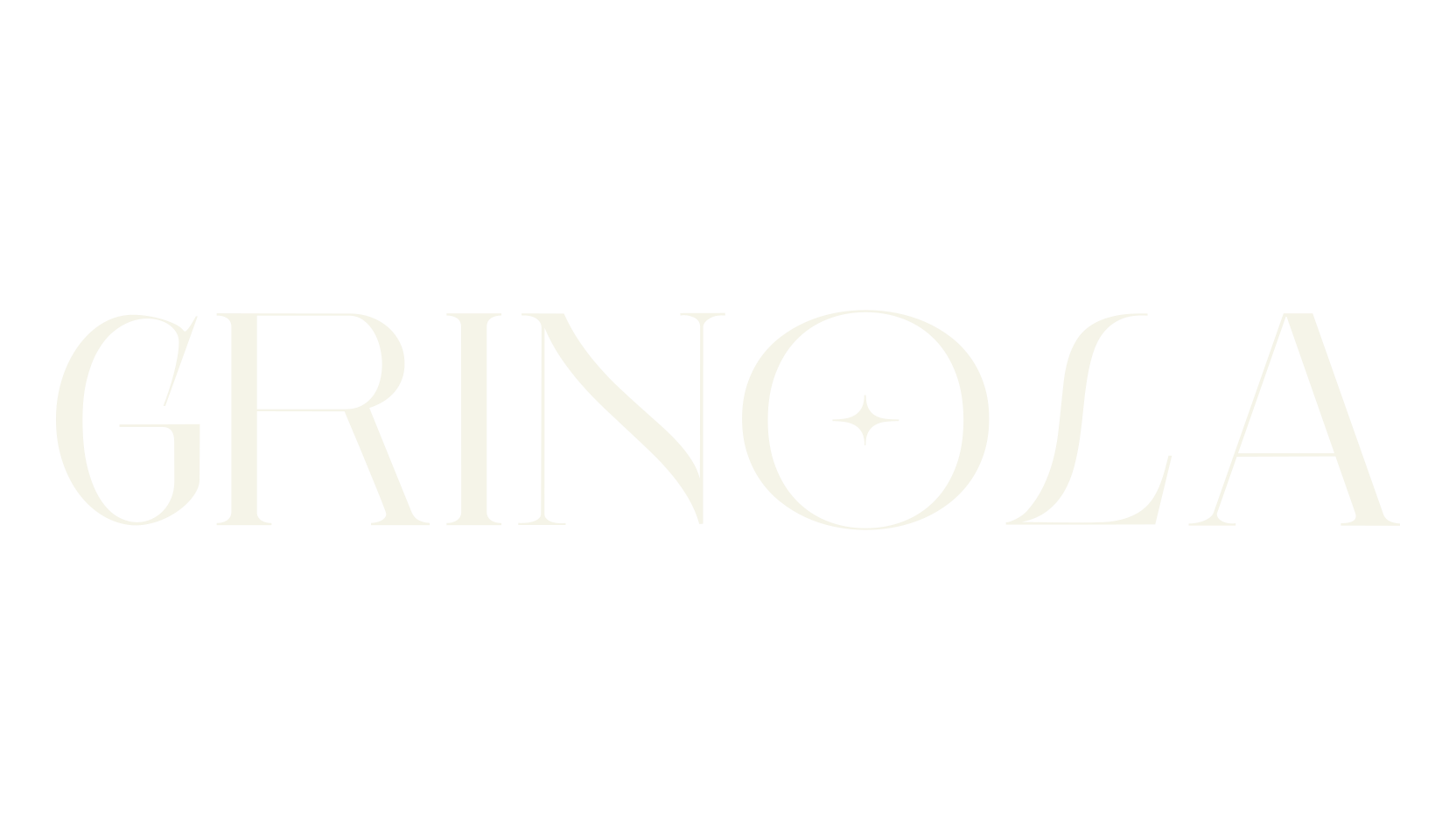 Grinola, logo font preview