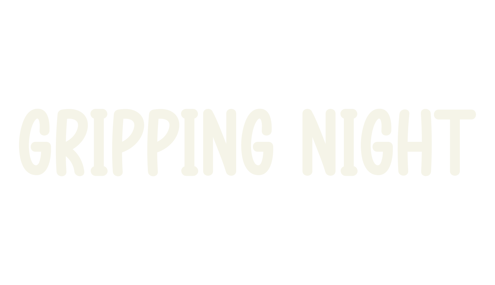 Gripping Night, modern font preview