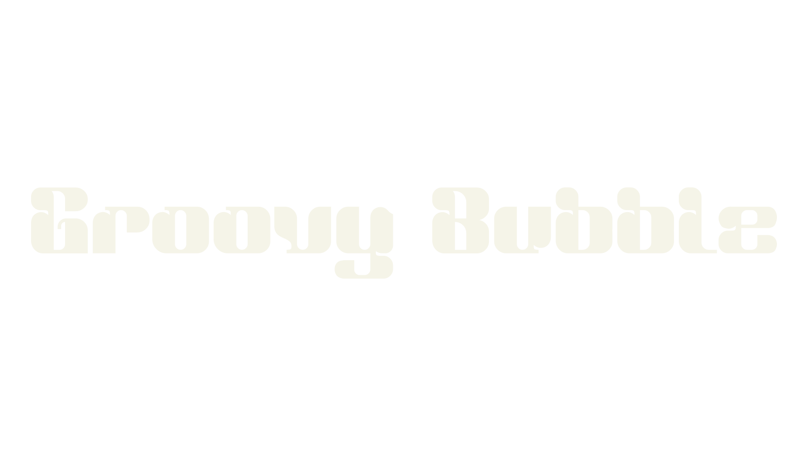 Groovy Bubble, display market font preview