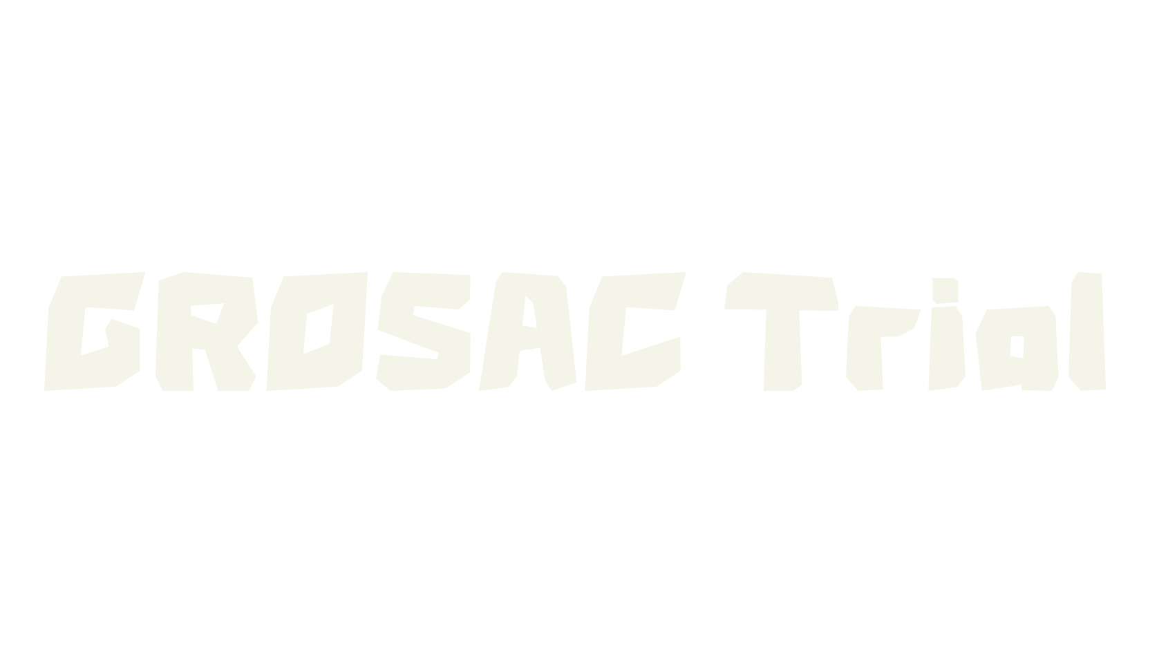 GROSAC Trial, gaming font preview