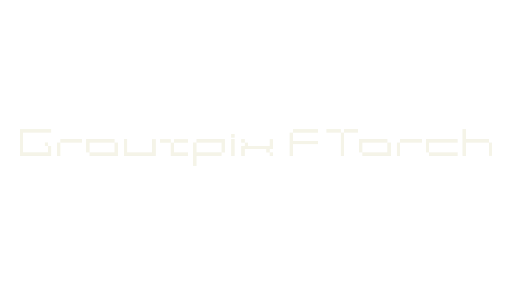 Groutpix F Torch, pixelated font preview