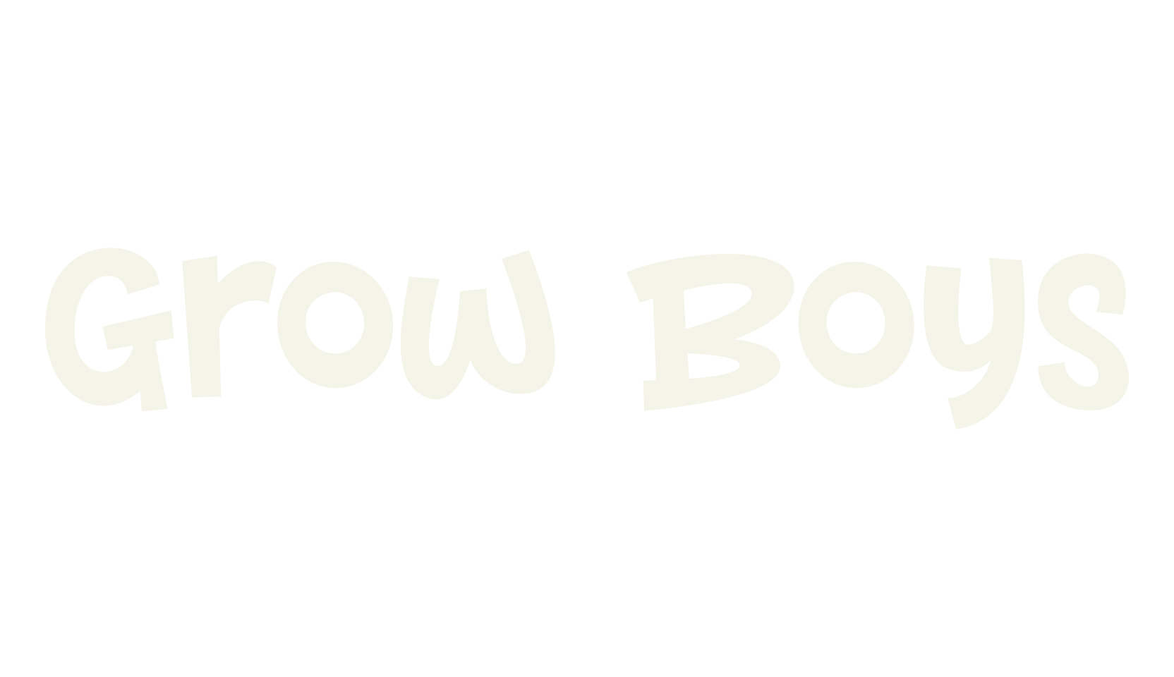 Grow Boys, cartoon font preview