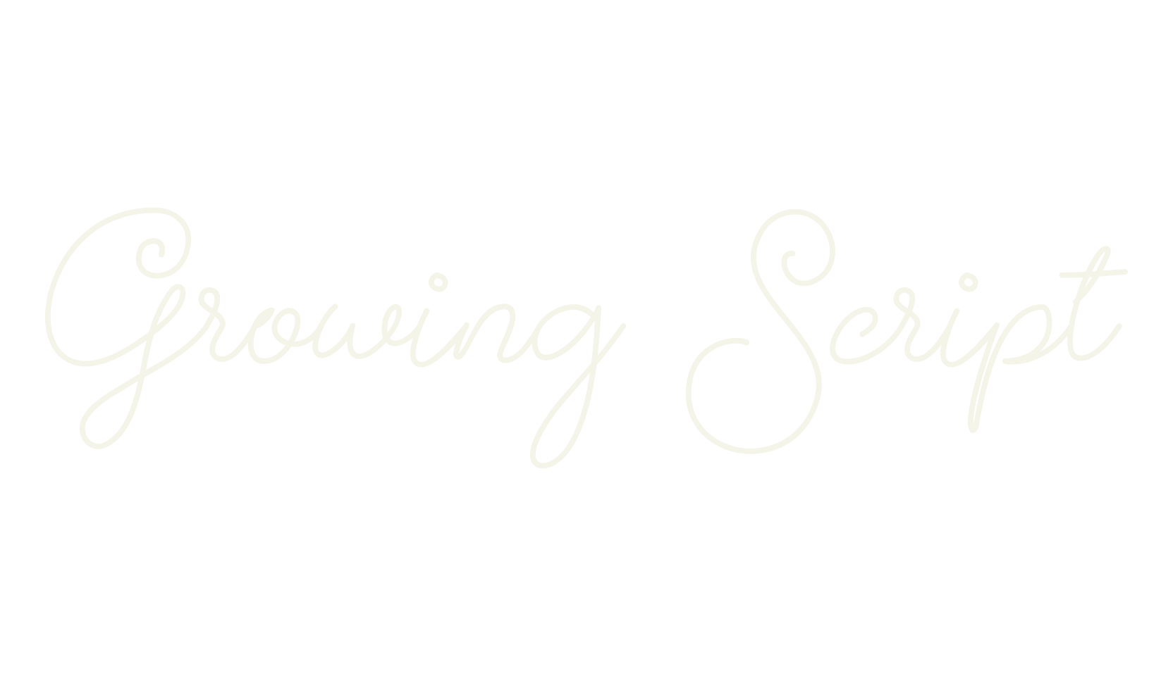 Growing Script, growing font preview