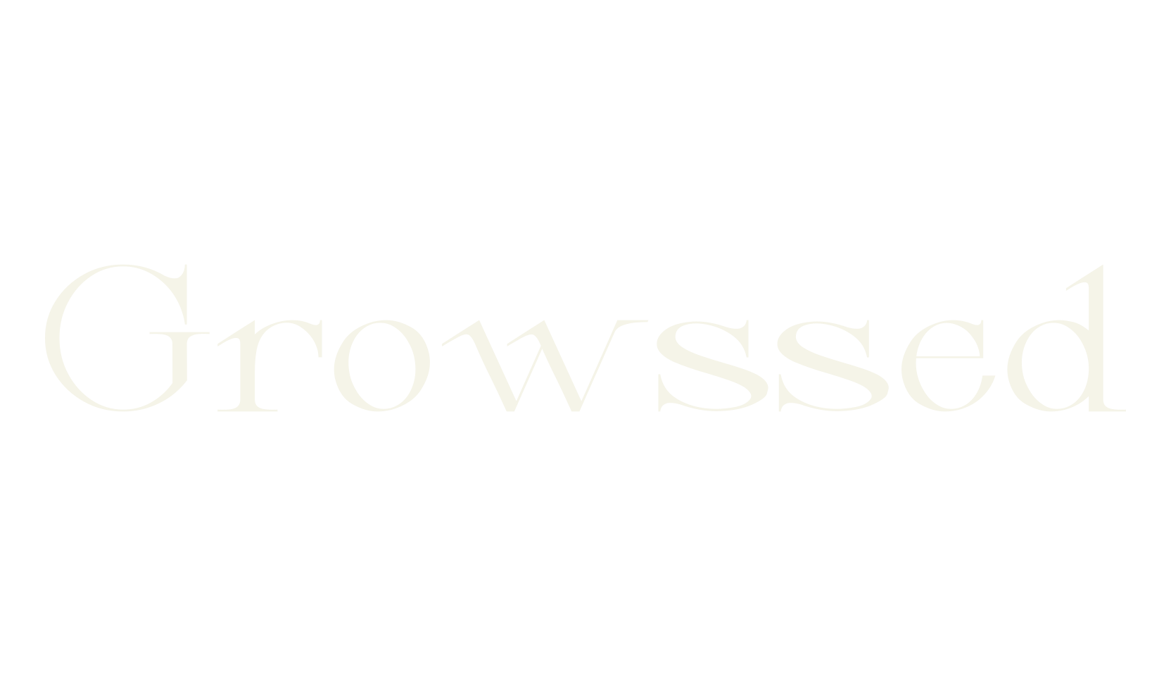 Growssed, fancy font preview