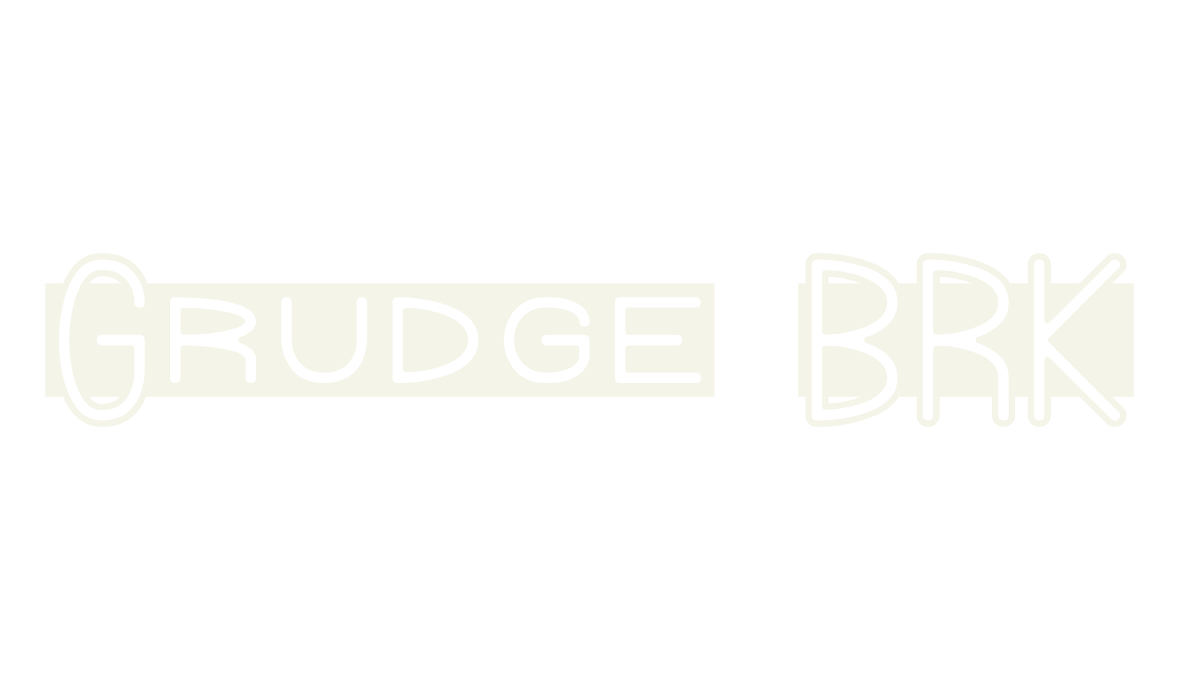 Grudge BRK, hollow font preview