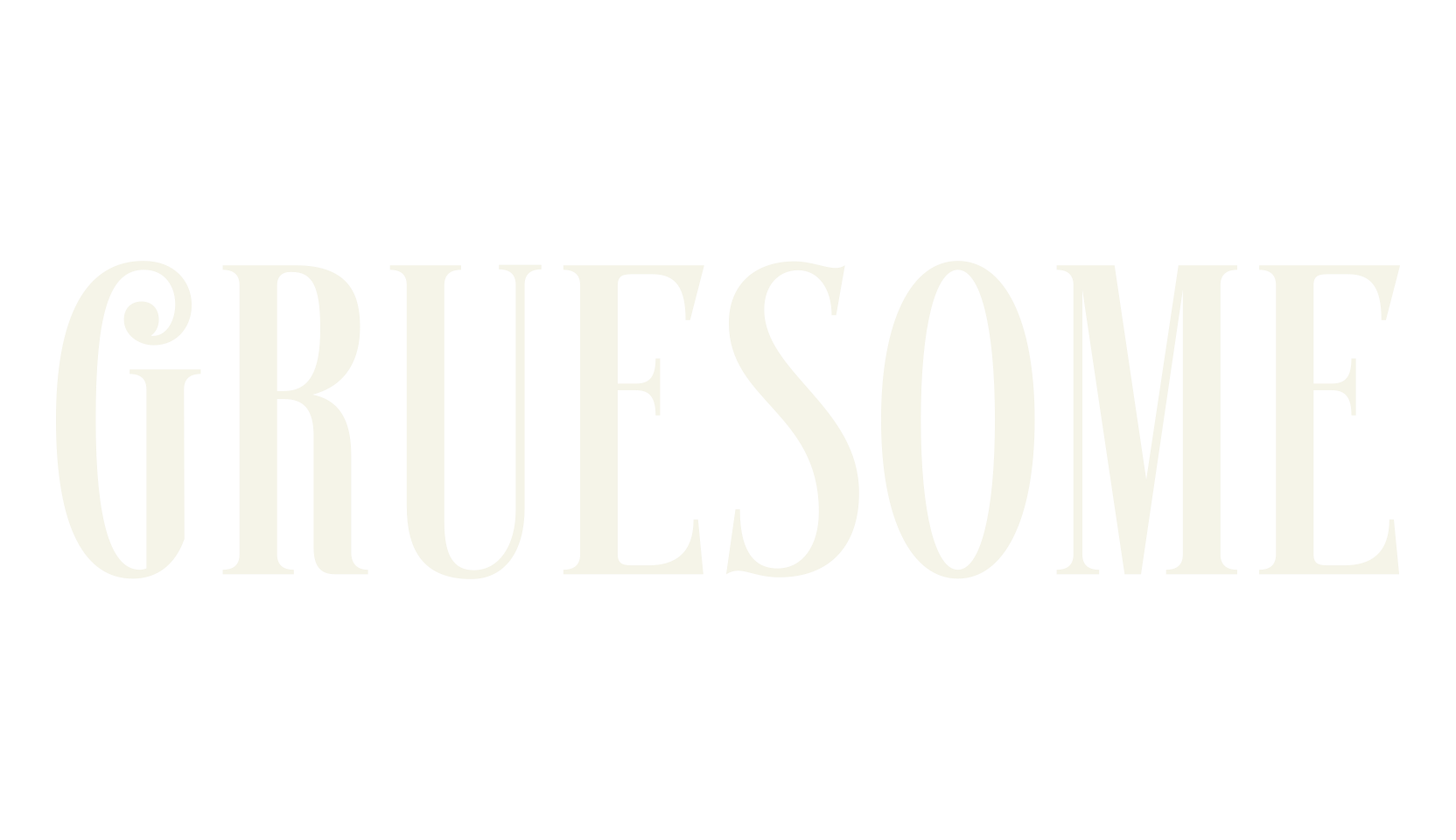 Gruesome, serif font preview