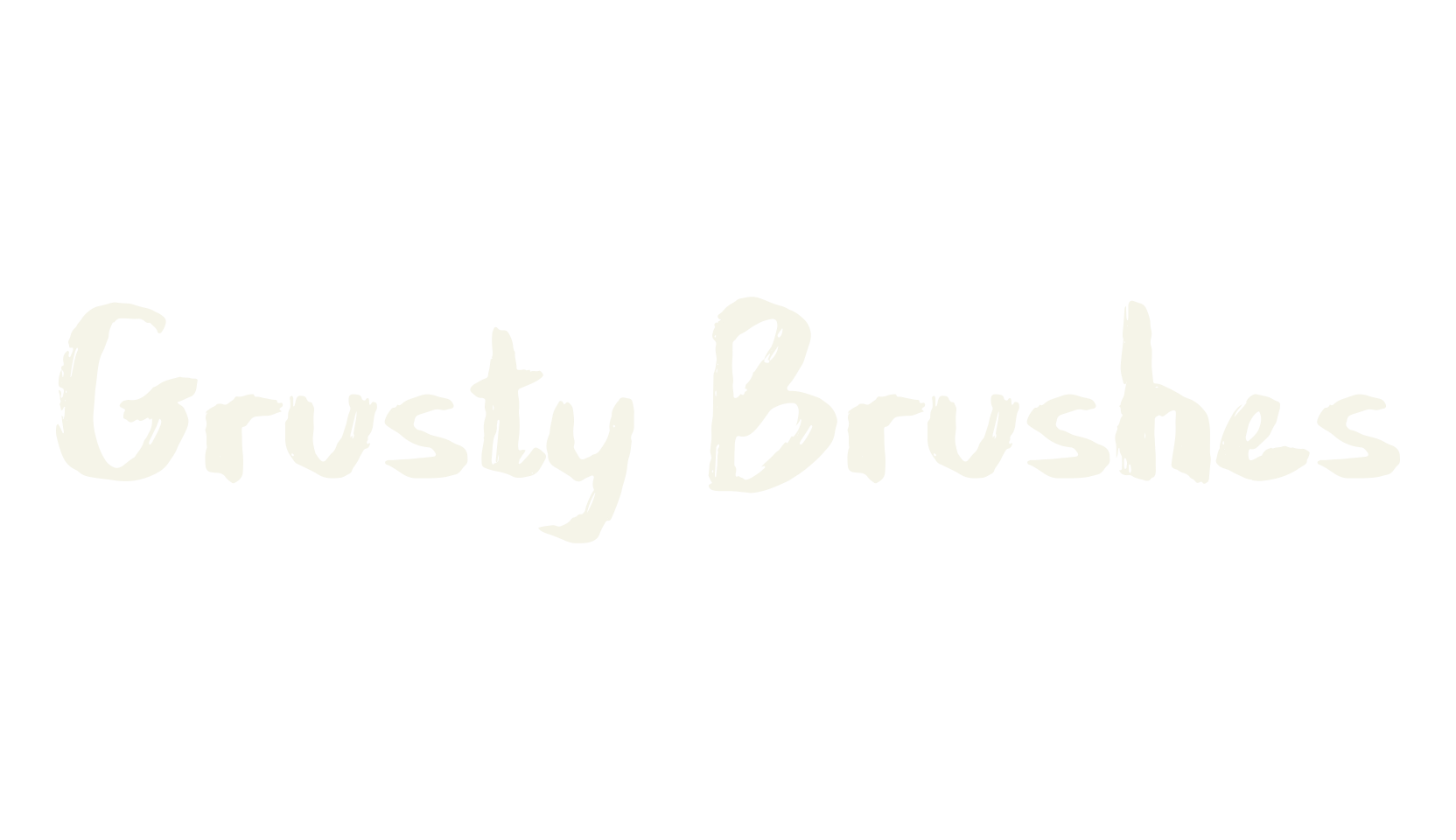 Grusty Brushes, rustic font preview