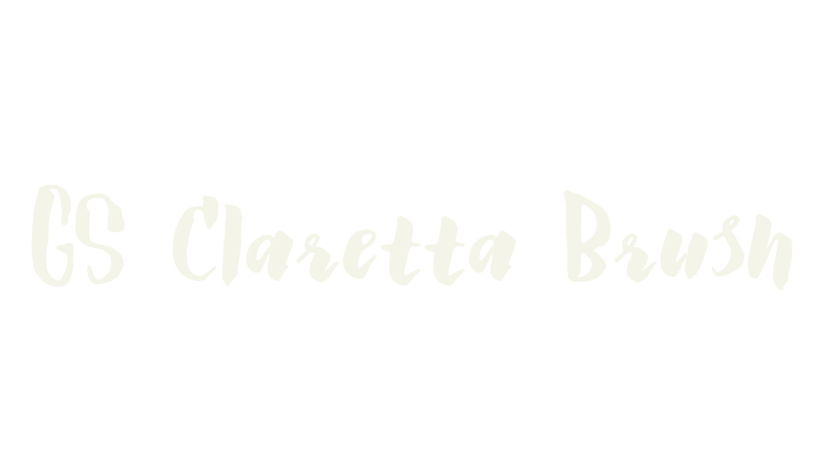 GS Claretta Brush, brush font preview