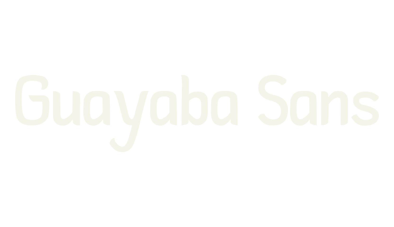 Guayaba Sans, sans serif font preview