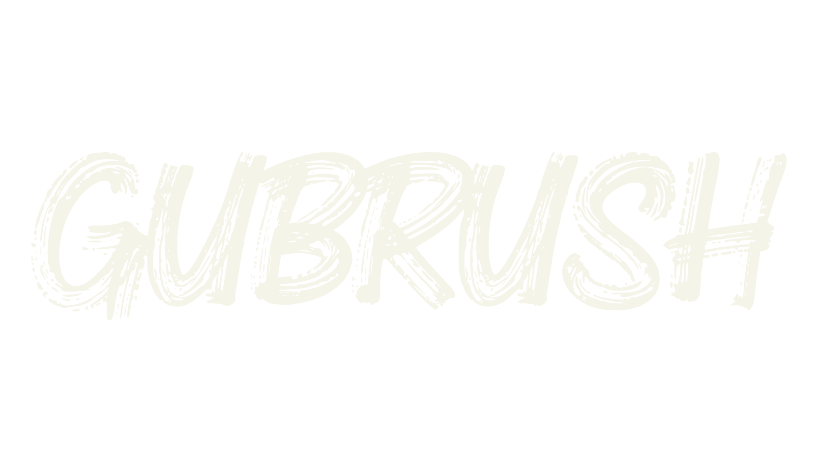GUBRUSH, all caps font preview