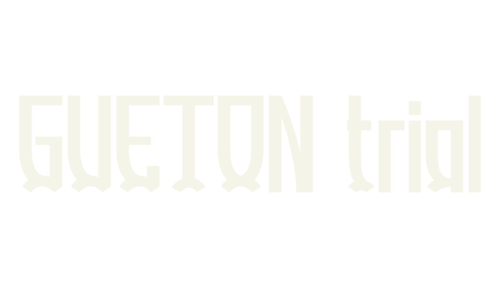 GUETON trial, old english font preview