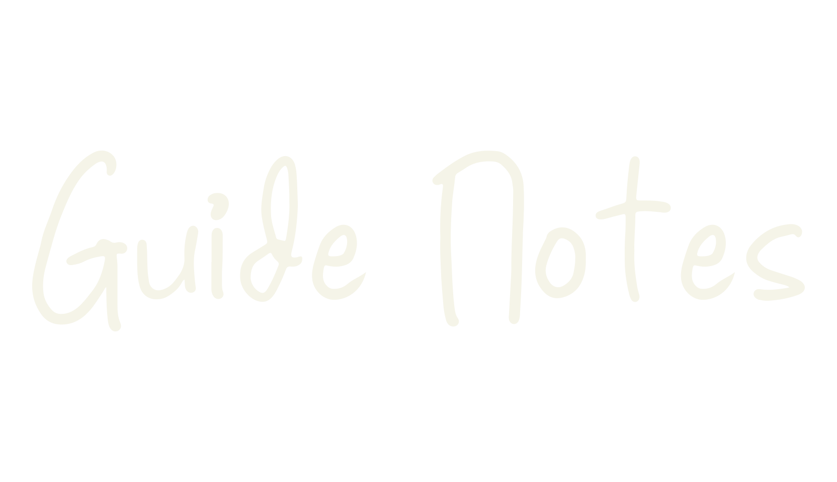 Guide Notes, script font preview