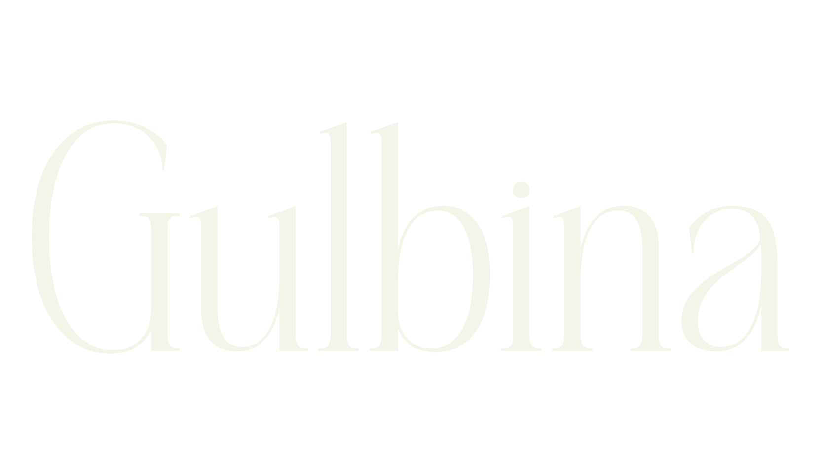 Gulbina, professional font preview