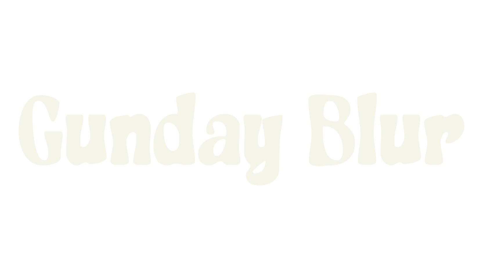 Gunday Blur, retro font preview