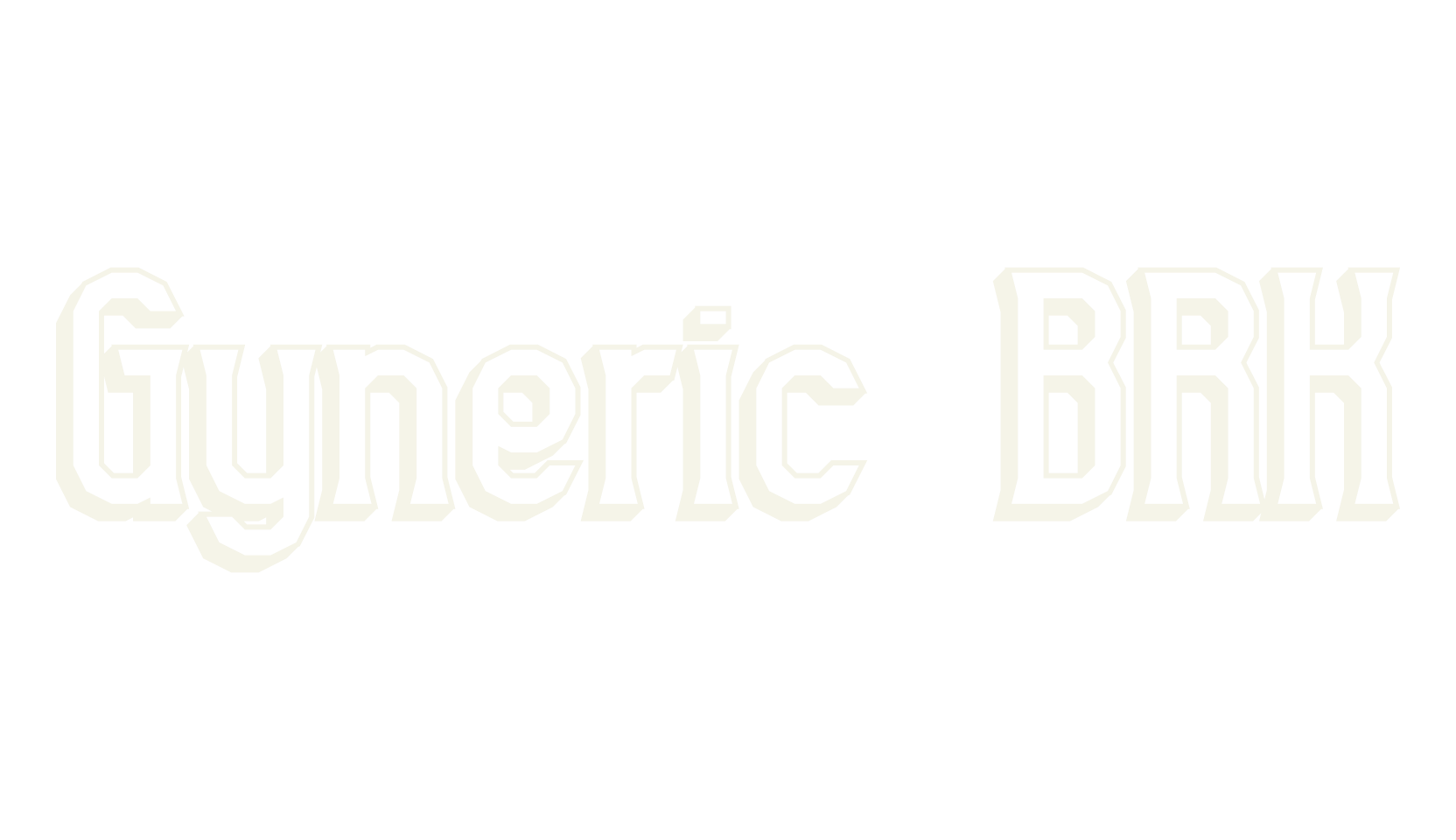 Gyneric BRK, serif font preview