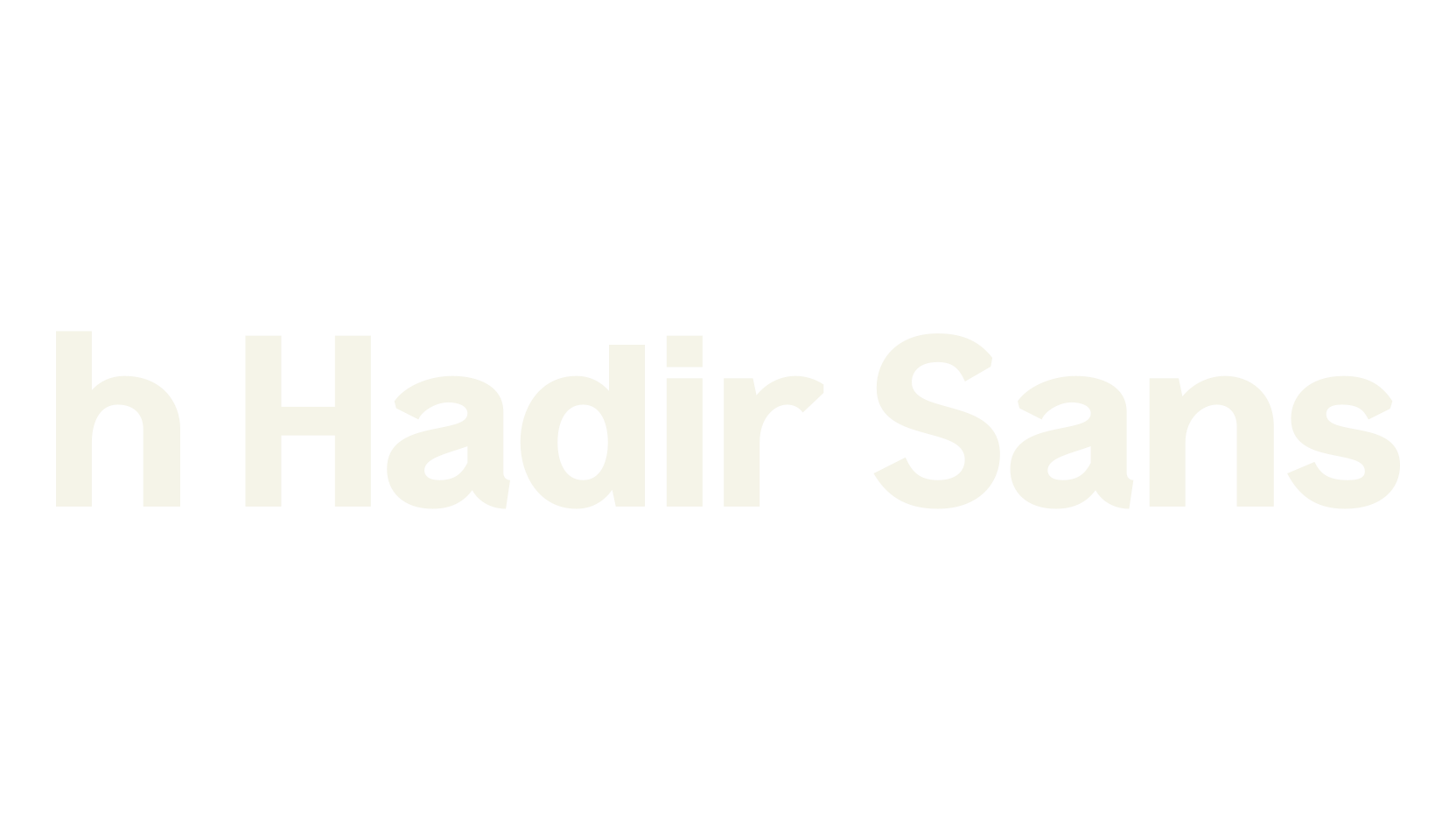 h Hadir Sans, basic font preview