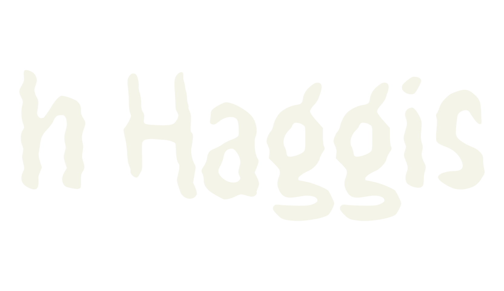 h Haggis, fancy font preview