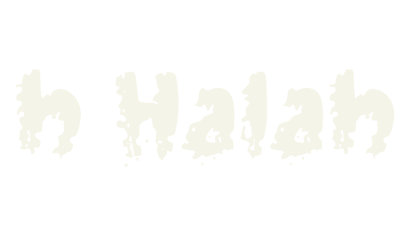 h Halah, splatter font preview