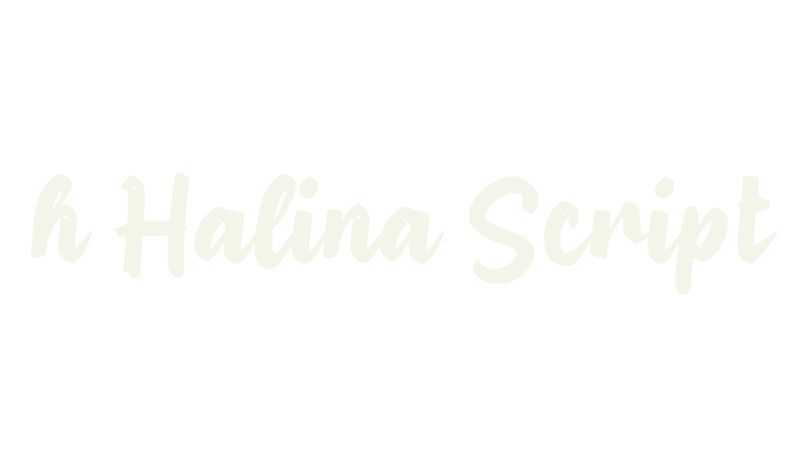 h Halina Script, cursive font preview