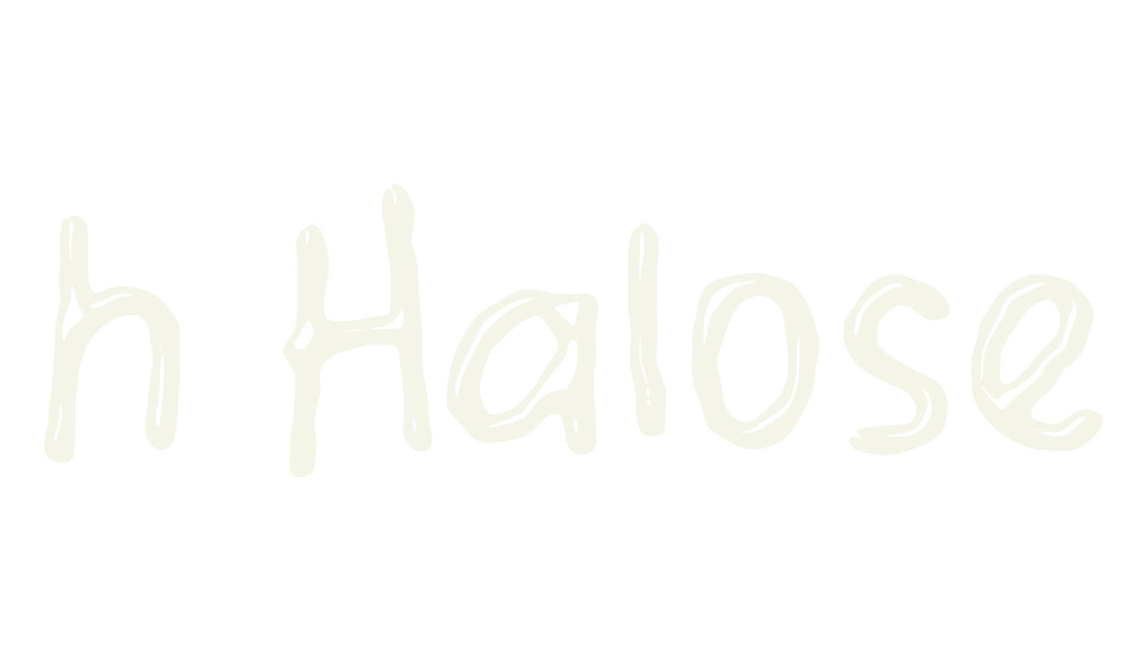 h Halose, hand drawn font preview