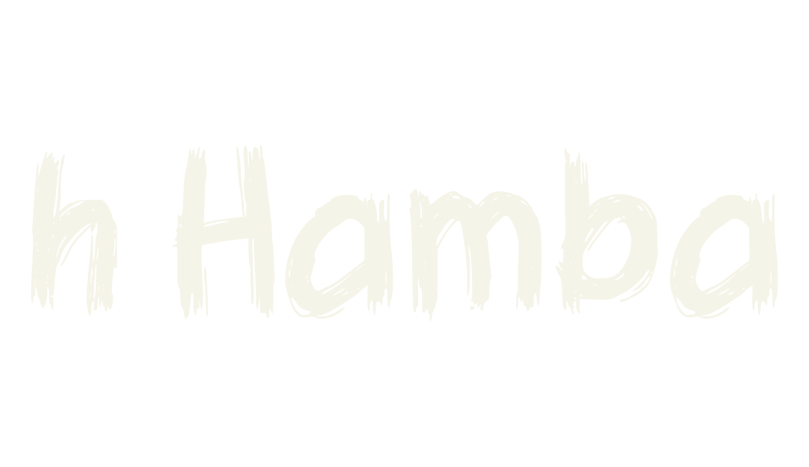 h Hamba, fancy font preview