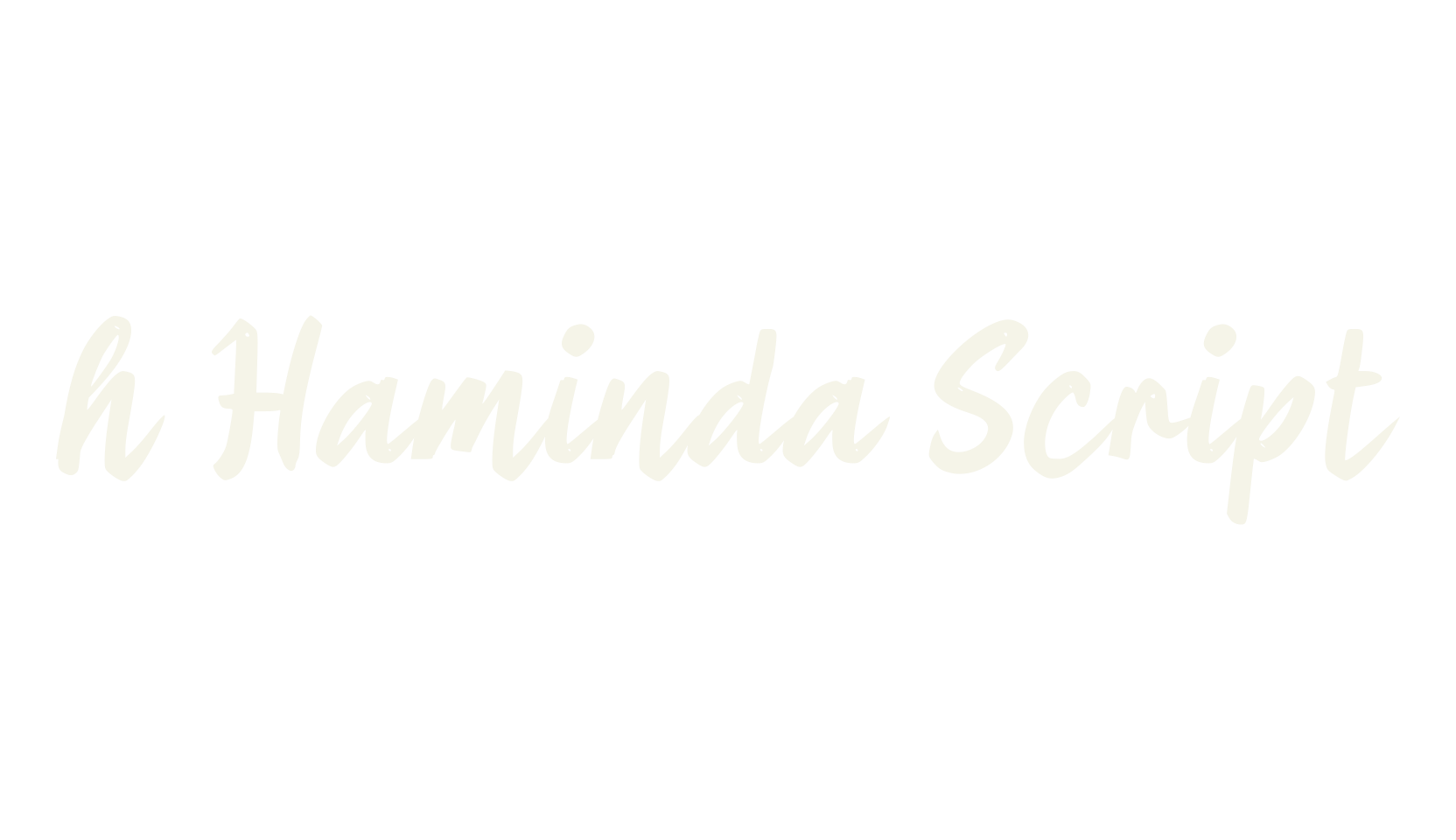 h Haminda Script, fashion script font preview