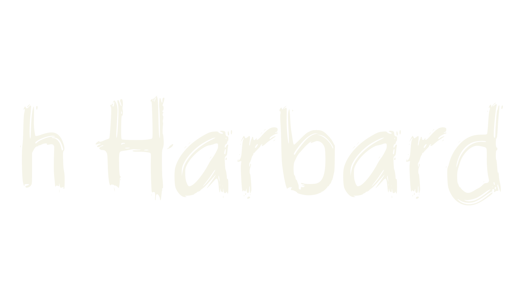 h Harbard, handwritten font preview