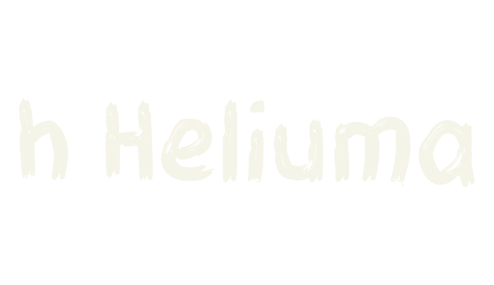 h Heliuma, handwritten font preview