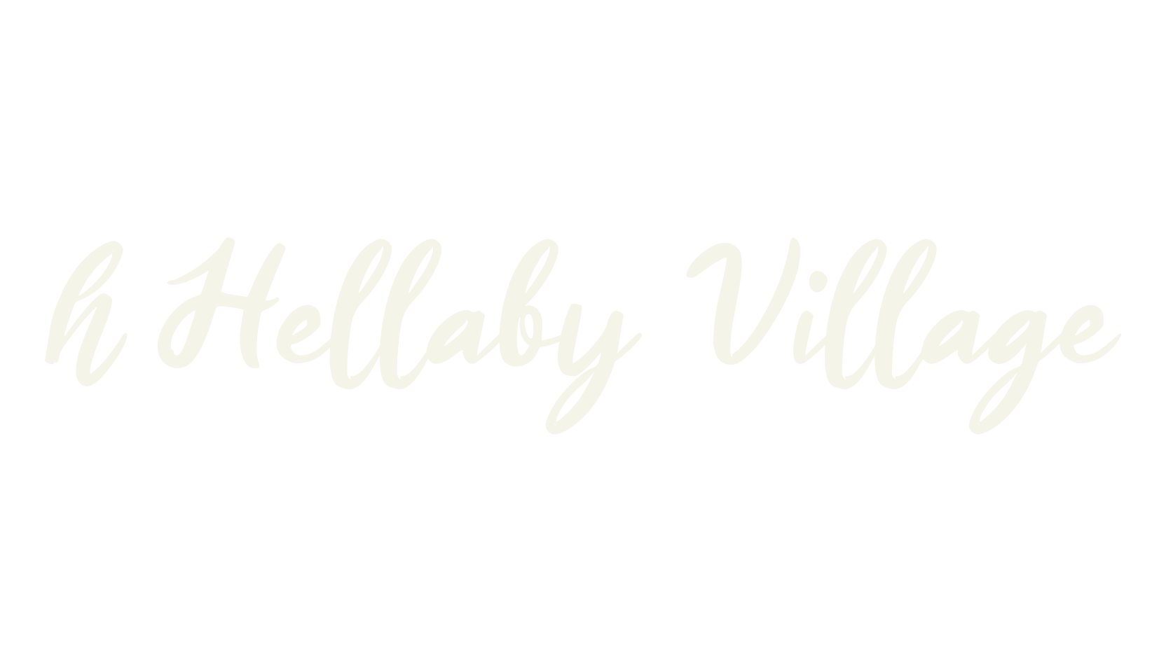 h Hellaby Village, cursive font preview