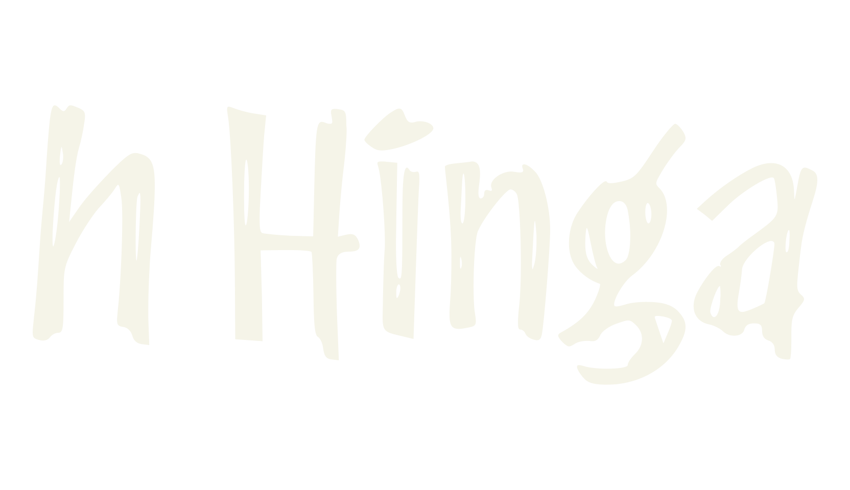 h Hinga, handwritten font preview
