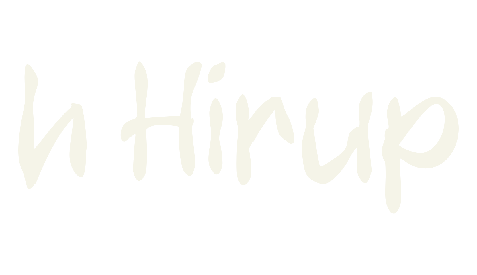 h Hirup, handwritten font preview