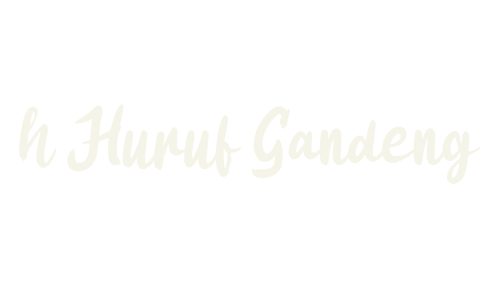 h Huruf Gandeng, cursive font preview