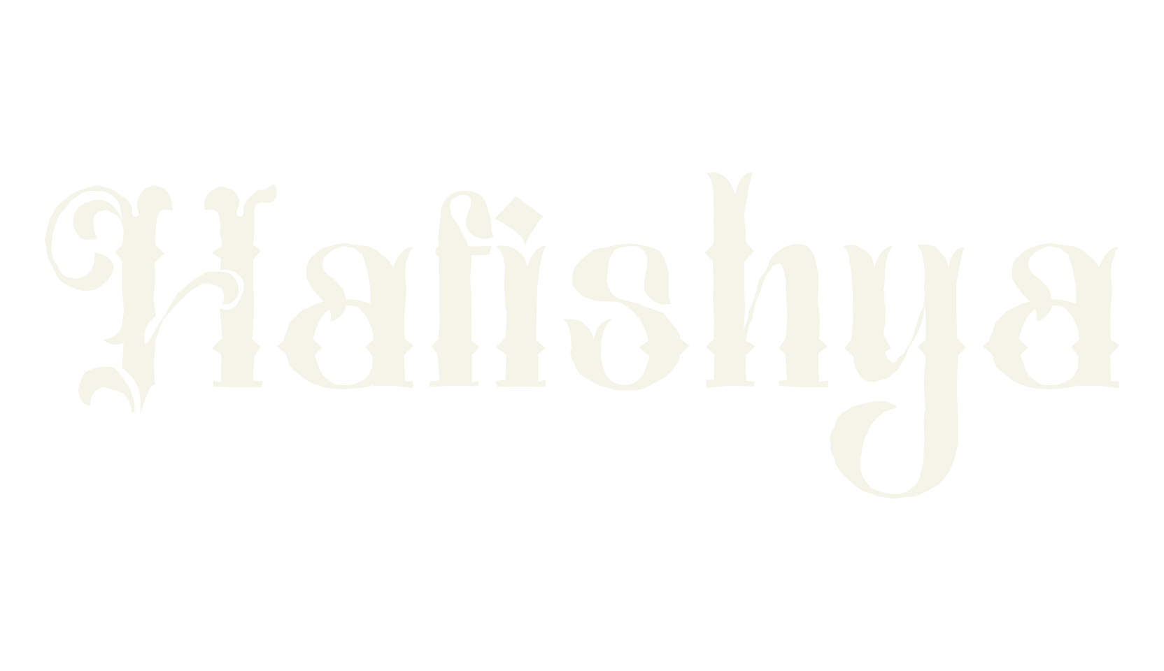 Hafishya, antique font preview